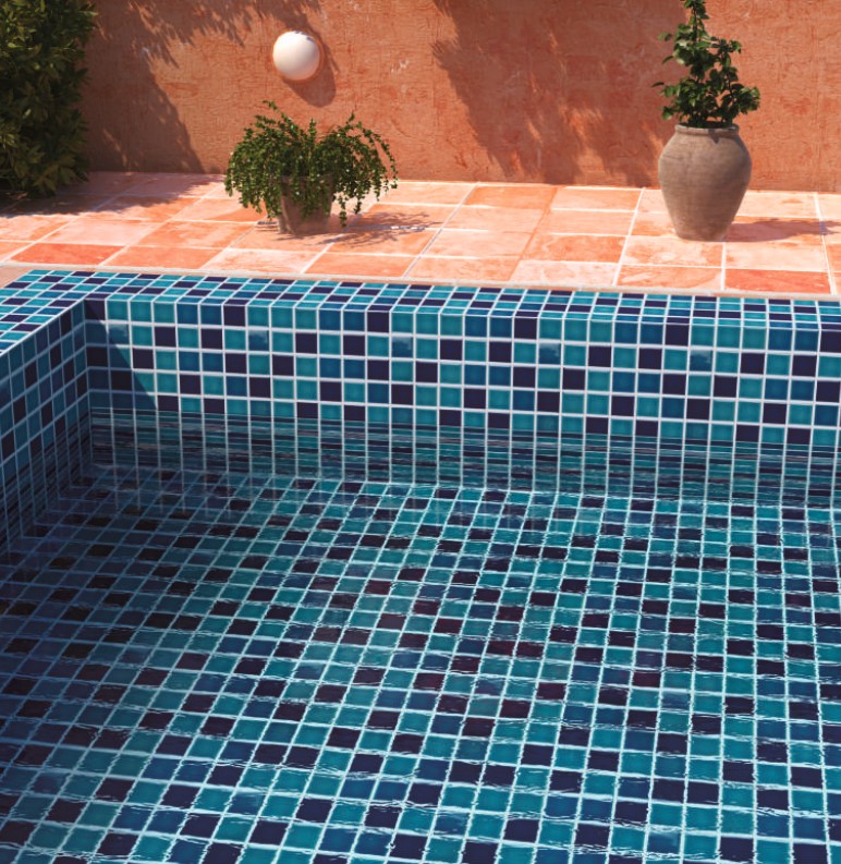Mosaic Swimming Pool Tiles 280x280 MM for Pool, Bathroom & Wall Design